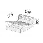 Кровать "Ривьера 95.21.1" с подъемным механизмом (1600)"