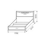 Кровать двойная "Афродита" с подъёмным механизмом 1600 (01)"