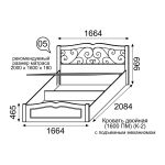 Кровать "Лукреция" К-2 1600 с подъемным механизмом мод. 5"
