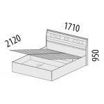 Кровать "Розали 96.21.1" с подъемным механизмом (1600)"