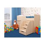 Кровать детская "Фея" с лесенкой, ящиками и столиком