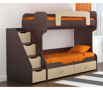 Кровать двухъярусная "Next" + лестница приставная с ящиками