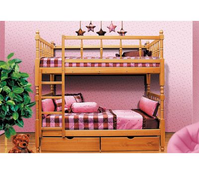 Кровать "Фант" двухъярусная детская с фигурными спинками