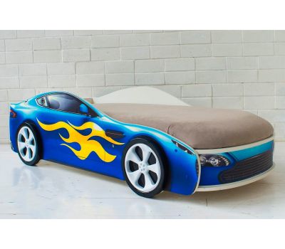 Детская кровать-машина "Бондмобиль" с колесами