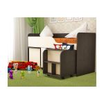 Кровать детская "Гномик" с лесенкой, ящиками и столиком